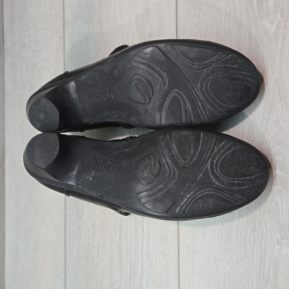 Naot Women Advance Glossy Ankle Leather Heels Boots shoes sz 40/9 - Picture 12 of 15